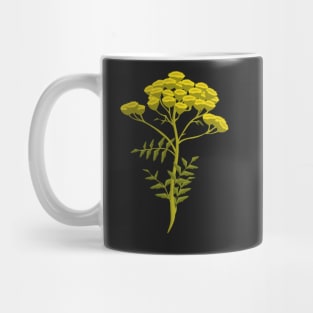 Tansy Flowers - Hand-painted Floral Artwork of the Herb Tansy Mug